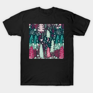Christmas night in the forest VI T-Shirt